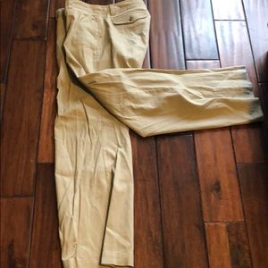 Khaki wide leg trousers